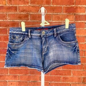 faded micro shorts